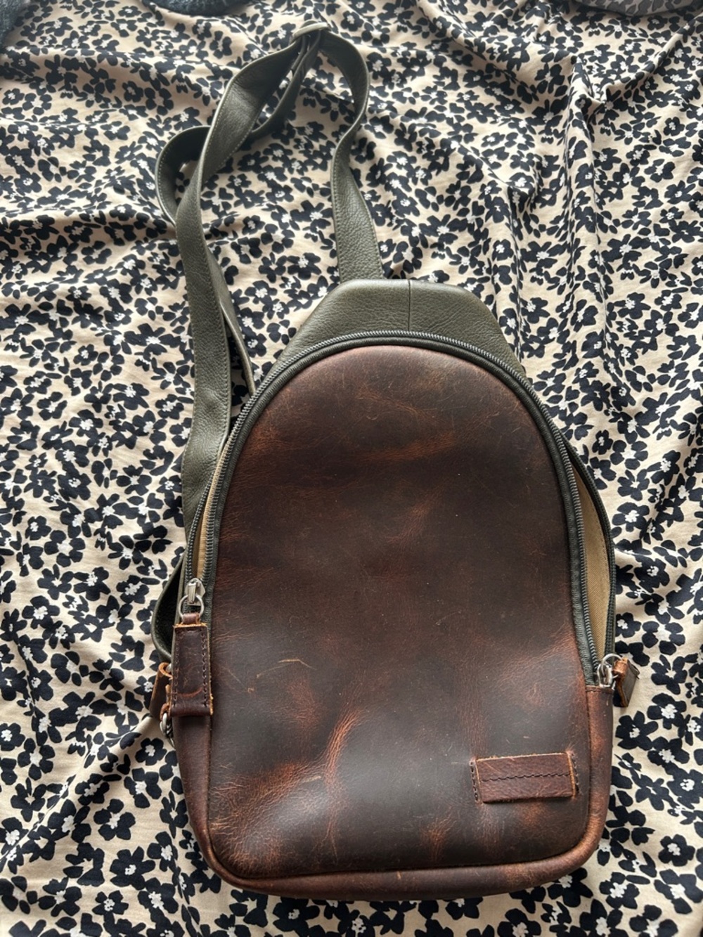 Buttery Soft Cashmere Leather Teardrop Backpack